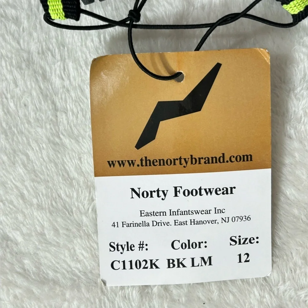 Norty Footwear Kids Black and Green Water Shoes Size 12